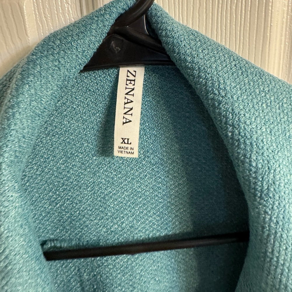 Zenana Blue Textured Cardigan